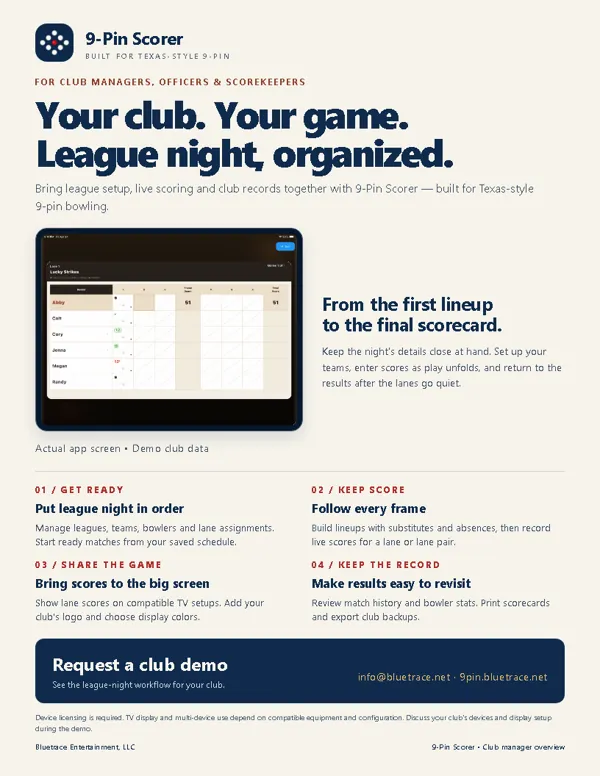 Club manager flyer preview